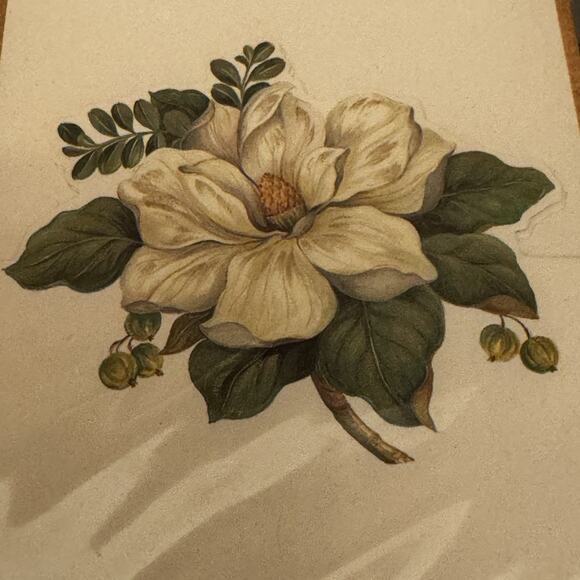 Vintage NEW Caspari Die-Cut Place Cards Magnolia 3 Packs Southern Luncheons - Picture 3 of 11